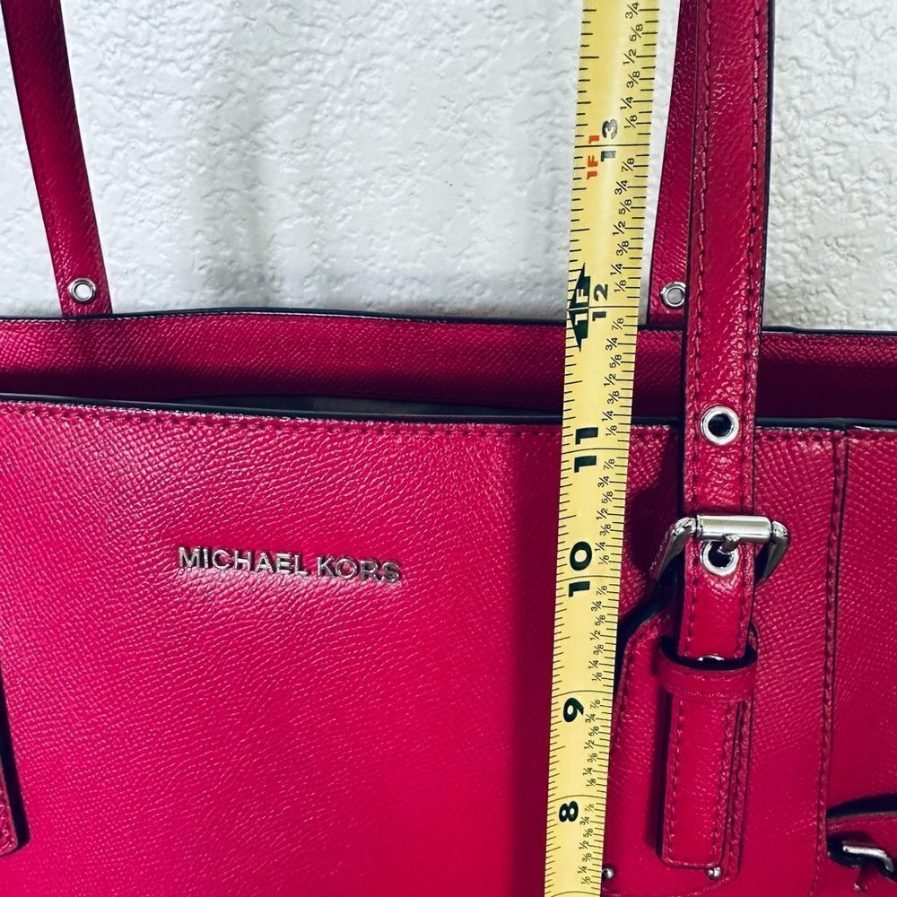 NWOT Michael Kors Pink Raspberry Voyager Tote Shoulder Bag Purse - Picture 5 of 12